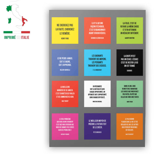 Planche de 12 Stickers Motivation (A5) - ÉDITION LIMITÉE ⏰